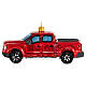 Pick up truck blown glass Christmas tree decoration s1