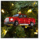 Pick up truck blown glass Christmas tree decoration s2