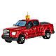 Pick up truck blown glass Christmas tree decoration s3