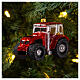 Tractor Christmas tree ornament in blown glass s2