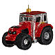 Tractor Christmas tree ornament in blown glass s4