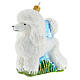 Poodle blown glass Christmas tree decoration s3