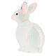 White rabbit Christmas tree decoration in blown glass s6