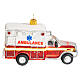 Ambulance NYC Christmas ornament blown glass s6