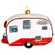 Vintage camper with Christmas tree decoration in blown glass s1