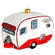 Vintage camper with Christmas tree decoration in blown glass s3