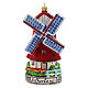 Dutch windmill blown glass Christmas tree decoration s1
