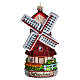Dutch windmill Christmas tree decoration blown glass s1