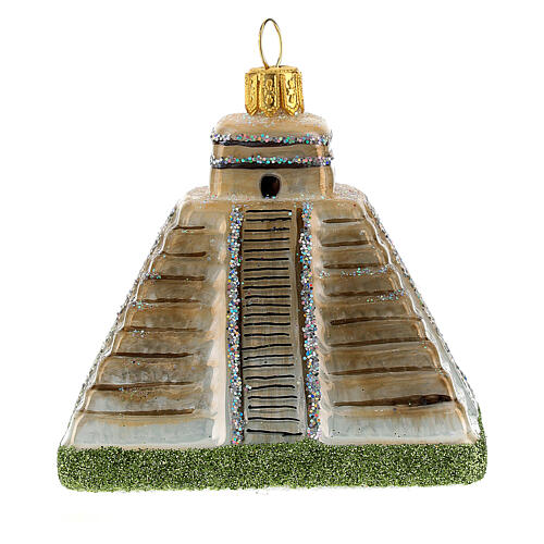 Chichen Itza-Pyramide, Weihnachtsbaumschmuck aus mundgeblasenem Glas 5