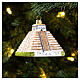 Chichen Itza blown glass Christmas tree decoration s2