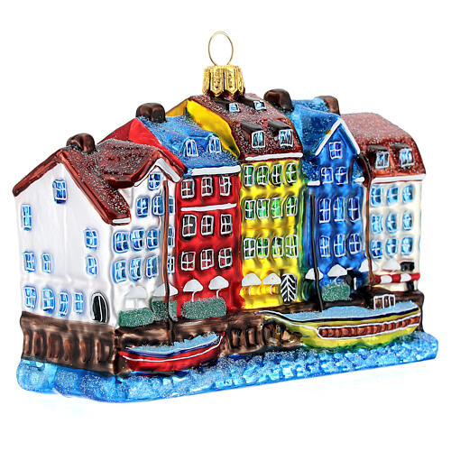 Nyhavn Copenhagen Christmas tree ornament in blown glass 4