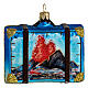 Suitcase Hawaii Christmas tree decoration in blown glass s5