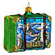 Suitcase Brazil Christmas tree decoration in blown glass s3
