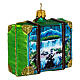 Suitcase Brazil Christmas tree decoration in blown glass s4