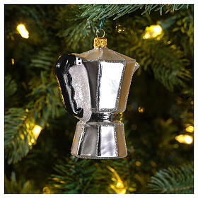 Moka pot glass Christmas ornament