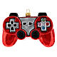 Red Gamepad Christmas tree ornament blown glass s1