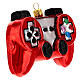 Red Gamepad Christmas tree ornament blown glass s4