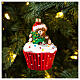 Cupcake mit Bärchen, Weihnachtsbaumschmuck aus mundgeblasenem Glas s2