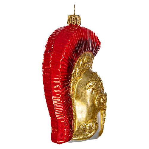 Roman helmet blown glass Christmas tree decoration 5