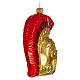 Roman helmet blown glass Christmas tree decoration s5