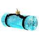 Yoga mat Christmas ornament in blown glass, blue s3
