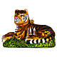 Tiger lying Christmas tree decoration in blown glass s1