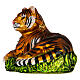 Tiger lying Christmas tree decoration in blown glass s3