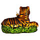 Tiger lying Christmas tree decoration in blown glass s5