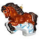 Brown horse blown glass Christmas tree decoration s3