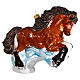 Brown horse blown glass Christmas tree decoration s4
