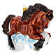 Brown horse Christmas tree ornament in blown glass s4