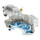 White horse Christmas tree ornament in blown glass s1