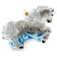 White horse Christmas tree ornament in blown glass s5