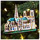 Notre-Dame Cathedral blown glass Christmas tree decoration s2