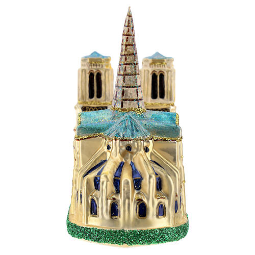 Catedral de Notre Dame decoración vidrio soplado árbol Navidad 7