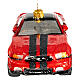 Red racing car blown glass Christmas tree decoration s4