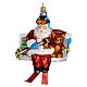 Santa Claus chairlift blown glass Christmas tree decoration s1