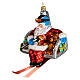 Santa Claus chairlift blown glass Christmas tree decoration s3