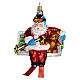 Santa Claus chair lift Christmas tree decoration in blown glass s1