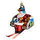 Santa Claus chair lift Christmas tree decoration in blown glass s3
