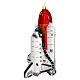 Space shuttle launch Christmas tree decoration in blown glass s3