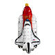Space shuttle launch Christmas tree decoration in blown glass s5