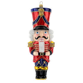 Christmas nutcracker, Christmas tree decoration in blown glass