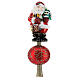 Santa Claus gifts blown glass Christmas tree tip 30 cm s1