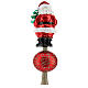 Santa Claus gifts blown glass Christmas tree tip 30 cm s8