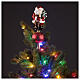 Ponteira para árvore de Natal Pai Natal com presentes vidro soprado 30 cm s2