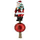 Tree topper Santa Claus with gifts in blown glass 30 cm s4