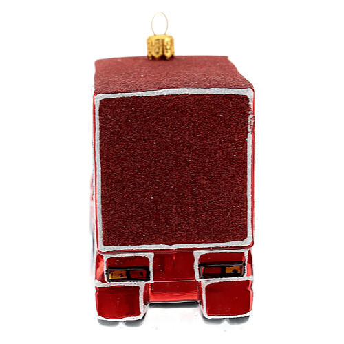 Camion de Noël rouge décoration Noël verre soufflé pour sapin 9