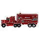 Camion de Noël rouge décoration Noël verre soufflé pour sapin s1