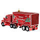 Camion de Noël rouge décoration Noël verre soufflé pour sapin s5